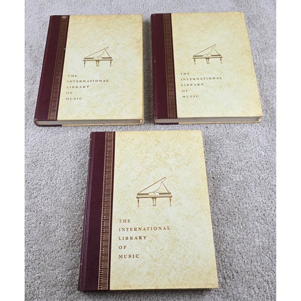 International Library Music Piano Compositions Vol 1 5 7 Vintage 1962 Book Lot